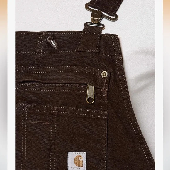 Carhartt Dark Brown Women's Duck Overalls - Picture 4 of 5
